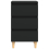 VidaXL vidaXL Bed Cabinet with Solid Wood Legs Black Side Bedroom Table Nightstand 6