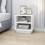 VidaXL vidaXL Solid Wood Pine Bedside Cabinet White Wooden Nightstand End Side Table 4