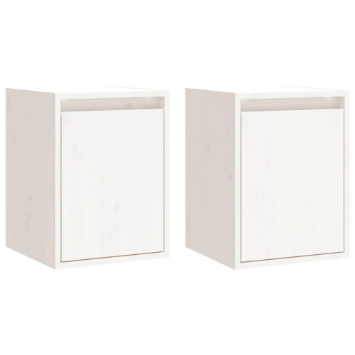 VidaXL (white, 2) vidaXL Wall Cabinet Hanging Storage Cabinet Wall Cupboard Solid Wood Pine 2