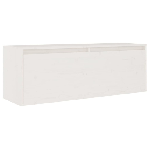 VidaXL (white, 1) vidaXL Wall Cabinet Hanging Storage Cabinet Wall Cupboard Solid Wood Pine 2