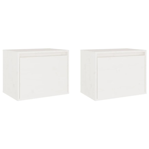VidaXL (white, 2) vidaXL Wall Cabinet Hanging Storage Cabinet Wall Cupboard Solid Wood Pine 2