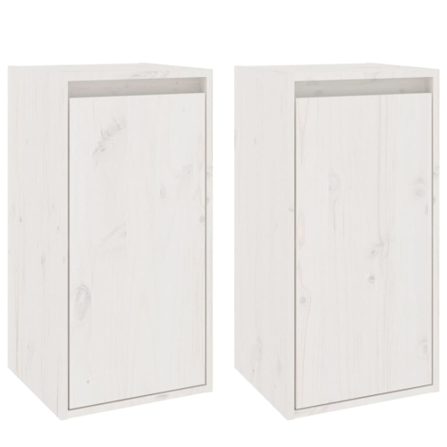 VidaXL (white, 2) vidaXL Wall Cabinet Hanging Storage Cabinet Wall Cupboard Solid Wood Pine 2