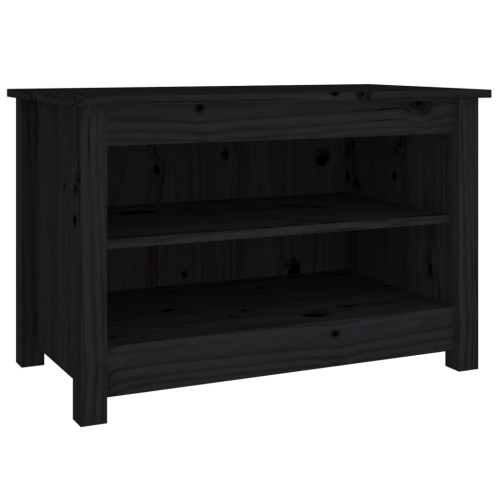 VidaXL (black) vidaXL Solid Wood Pine Shoe Bench Wooden Storage Rack Multi Colours/Sizes 2