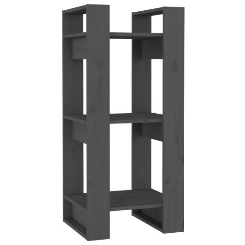 VidaXL (grey) vidaXL Solid Wood Pine Book Cabinet/Room Divider Storage Shelf Multi Colours 2
