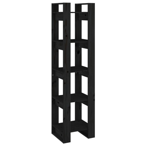 VidaXL (black) vidaXL Solid Wood Pine Book Cabinet/Room Divider Storage Rack Multi Colours 2