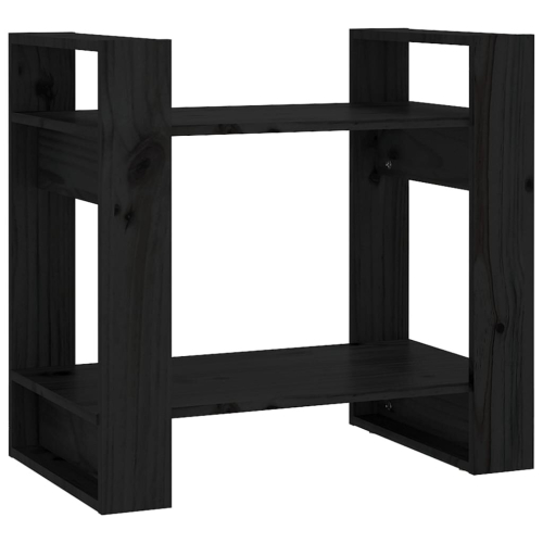 VidaXL (black) vidaXL Solid Wood Pine Book Cabinet/Room Divider Storage Shelf Multi Colours 2