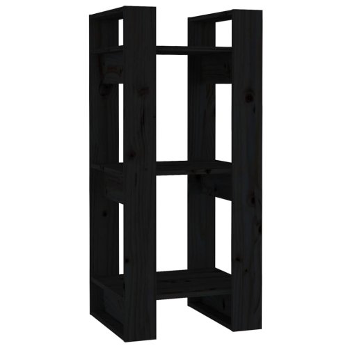 VidaXL (black) vidaXL Solid Wood Pine Book Cabinet/Room Divider Storage Shelf Multi Colours 2