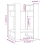 VidaXL (grey) vidaXL Solid Wood Pine Book Cabinet/Room Divider Storage Rack Multi Colours 9