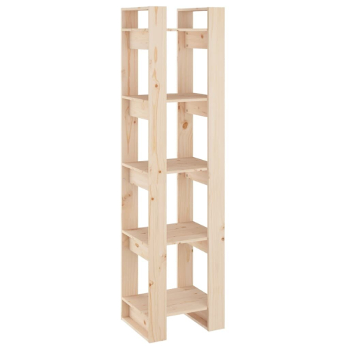 VidaXL (brown) vidaXL Solid Wood Pine Book Cabinet/Room Divider Storage Rack Multi Colours 2