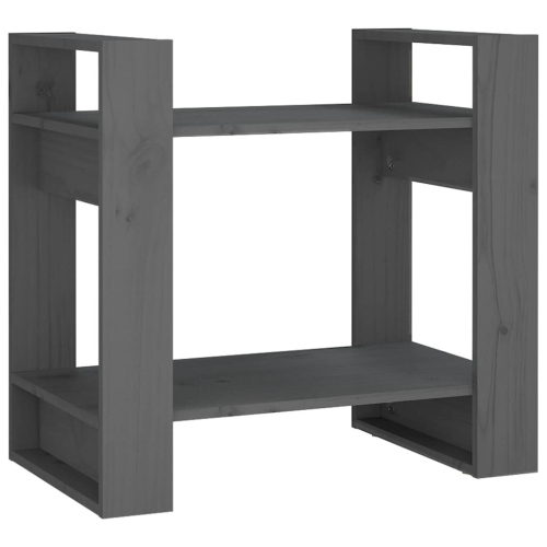 VidaXL (grey) vidaXL Solid Wood Pine Book Cabinet/Room Divider Storage Shelf Multi Colours 2