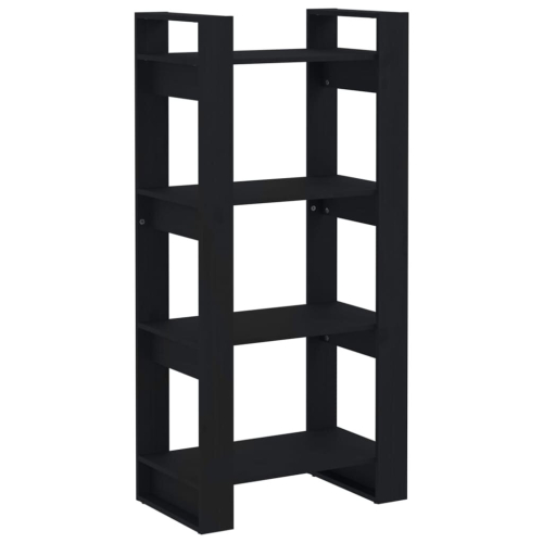 VidaXL (black) vidaXL Solid Wood Book Cabinet/Room Divider Book Shelf Bookcase Multi Colours 2