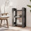 VidaXL (grey) vidaXL Solid Wood Pine Book Cabinet/Room Divider Storage Rack Multi Colours 7