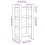 VidaXL (white) vidaXL Solid Wood Book Cabinet/Room Divider Book Shelf Bookcase Multi Colours 5