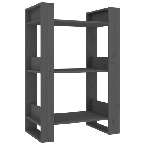 VidaXL (grey) vidaXL Solid Wood Pine Book Cabinet/Room Divider Storage Rack Multi Colours 2