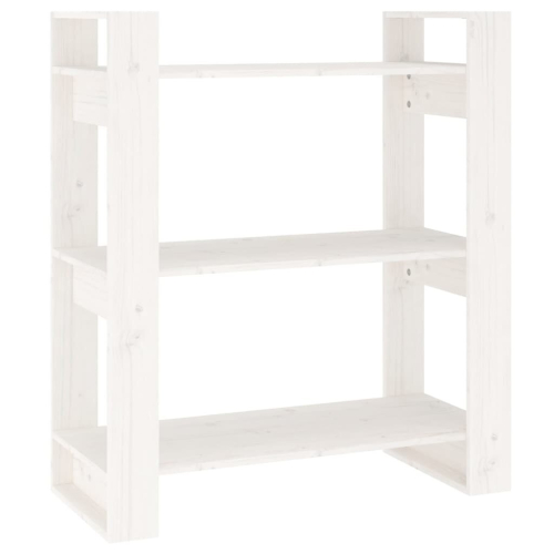 VidaXL (white) vidaXL Solid Wood Pine Book Cabinet/Room Divider Storage Rack Multi Colours 2