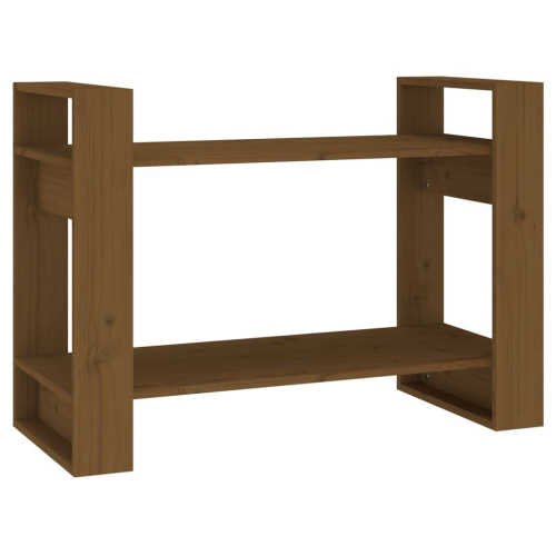 VidaXL (honey brown) vidaXL Solid Wood Pine Book Cabinet/Room Divider Bookcase Rack Multi Colours 2