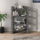 VidaXL (grey) vidaXL Solid Wood Pine Book Cabinet/Room Divider Rack Book Shelf Multi Colours 4