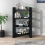 VidaXL (black) vidaXL Solid Wood Pine Book Cabinet/Room Divider Rack Book Shelf Multi Colours 4