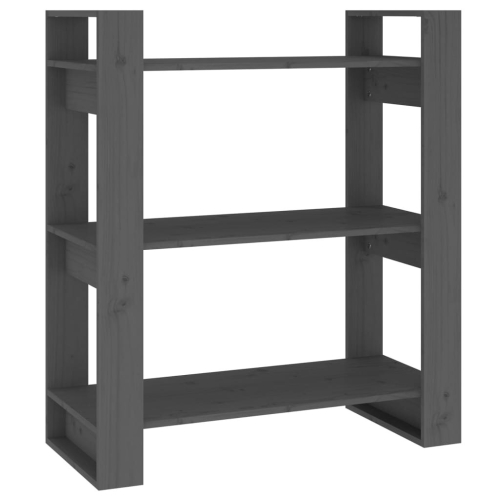 VidaXL (grey) vidaXL Solid Wood Pine Book Cabinet/Room Divider Storage Rack Multi Colours 2