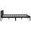 VidaXL vidaXL Bed Frame Bed Base Platform Bed Black Solid Wood Pine 135x190 cm Double 6
