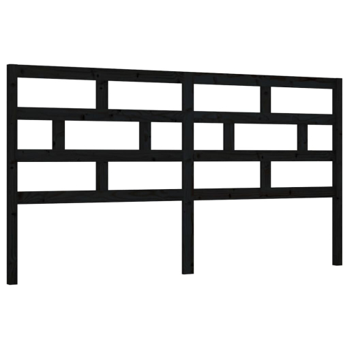 VidaXL (black, 206 x 4 x 100 cm) vidaXL Bed Headboard Bedroom Bed Header Decorative Headboard Solid Wood Pine 2