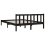 VidaXL vidaXL Bed Frame Bed Base Platform Bed Black Solid Wood Pine 135x190 cm Double 7