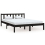 VidaXL vidaXL Bed Frame Bed Base Platform Bed Black Solid Wood Pine 135x190 cm Double 3