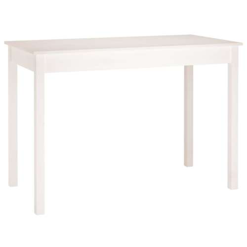 VidaXL (White, 110 x 55 x 75 cm (L x W x H)) vidaXL Dining Table Kitchen Table Dining Room Dinner Table Solid Wood Pine 2