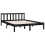 VidaXL vidaXL Bed Frame Bed Base Platform Bed Black Solid Wood Pine 135x190 cm Double 4