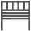VidaXL (grey, 96 x 4 x 100 cm) vidaXL Bed Headboard Bedroom Bed Header Decorative Headboard Solid Wood Pine 4
