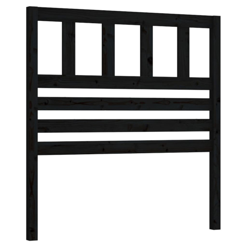 VidaXL (black, 106 x 4 x 100 cm) vidaXL Bed Headboard Bedroom Bed Header Decorative Headboard Solid Wood Pine 2