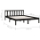 VidaXL vidaXL Bed Frame Bed Base Platform Bed Black Solid Wood Pine 135x190 cm Double 10