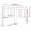 VidaXL (grey, 166 x 4 x 100 cm) vidaXL Bed Headboard Home Bedroom Decorative Bed Header Panel Solid Wood Pine 6