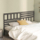 VidaXL (grey, 206 x 4 x 100 cm) vidaXL Bed Headboard Bedroom Bed Header Decorative Headboard Solid Wood Pine 4