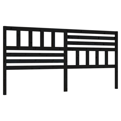 VidaXL (black, 206 x 4 x 100 cm) vidaXL Bed Headboard Bedroom Bed Header Decorative Headboard Solid Wood Pine 2