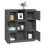 VidaXL (grey) vidaXL Solid Wood Pine Highboard Wooden Buffet Cabinet Sideboard Multi Colours 9