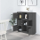 VidaXL (grey) vidaXL Solid Wood Pine Highboard Wooden Buffet Cabinet Sideboard Multi Colours 7