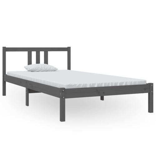 VidaXL (grey, 100 x 200 cm) vidaXL Solid Wood Bed Frame Wooden Platform Bed Multi Colours Multi Sizes 2