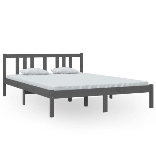 VidaXL (grey, 140 x 200 cm) vidaXL Solid Wood Bed Frame Wooden Platform Bed Multi Colours Multi Sizes 2