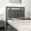 VidaXL (grey, 95.5 x 4 x 100 cm) vidaXL Bed Headboard Home Bedroom Decorative Bed Header Panel Solid Wood Pine 4