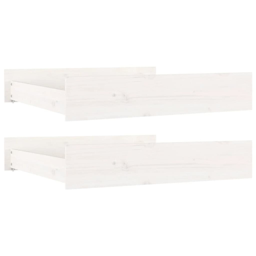 VidaXL (white, 90 x 93 x 18 cm) vidaXL 2x Solid Wood Pine Bed Drawers Bed Storage Unit Multi Colours/Sizes 2