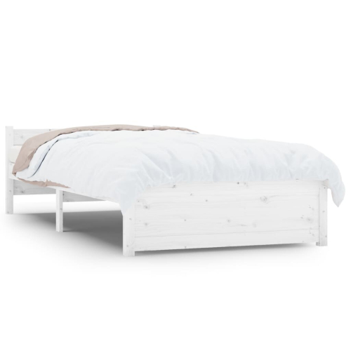 VidaXL (white, 90 x 190 cm) vidaXL Solid Wood Bed Frame Home Wooden Bedstead Bed Base Multi Colours/Sizes 2