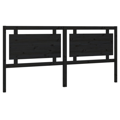 VidaXL (black, 205.5 x 4 x 100 cm) vidaXL Bed Headboard Home Bedroom Decorative Bed Header Panel Solid Wood Pine 2