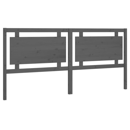 VidaXL (grey, 205.5 x 4 x 100 cm) vidaXL Bed Headboard Home Bedroom Decorative Bed Header Panel Solid Wood Pine 2