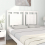 VidaXL (white, 125.5 x 4 x 100 cm) vidaXL Bed Headboard Home Bedroom Decorative Bed Header Panel Solid Wood Pine 4