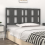 VidaXL (grey, 125.5 x 4 x 100 cm) vidaXL Bed Headboard Home Bedroom Decorative Bed Header Panel Solid Wood Pine 4