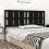 VidaXL (black, 165.5 x 4 x 100 cm) vidaXL Bed Headboard Home Bedroom Decorative Bed Header Panel Solid Wood Pine 4