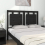 VidaXL (black, 125.5 x 4 x 100 cm) vidaXL Bed Headboard Home Bedroom Decorative Bed Header Panel Solid Wood Pine 4