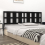 VidaXL (black, 205.5 x 4 x 100 cm) vidaXL Bed Headboard Home Bedroom Decorative Bed Header Panel Solid Wood Pine 4