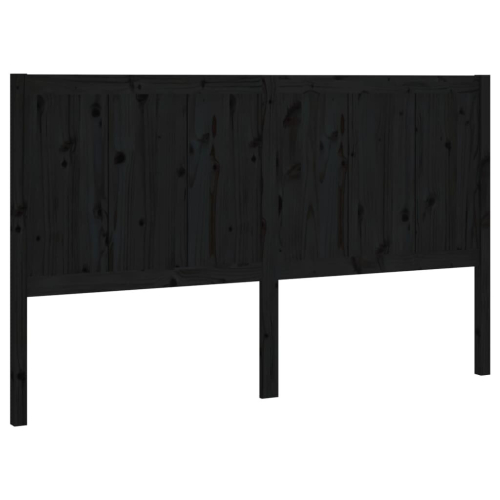 VidaXL (black, 125.5 x 4 x 100 cm) vidaXL Bed Headboard Home Bedroom Decorative Bed Header Panel Solid Wood Pine 2